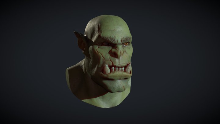 Orc Bust 3D Model