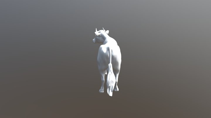 Horned Milk Cow 3D Model