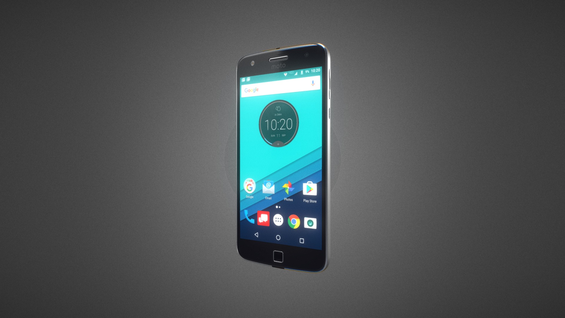 3D model Motorola Moto Z Play for Element 3D - This is a 3D model of the Motorola Moto Z Play for Element 3D. The 3D model is about a cell phone with a blue screen.