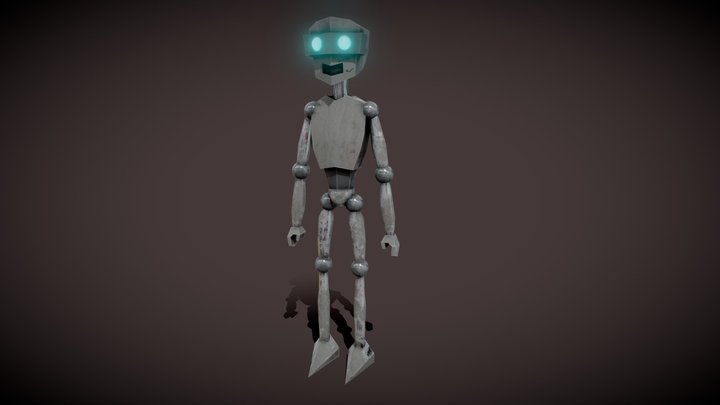 Robot Low Poly 3D Model