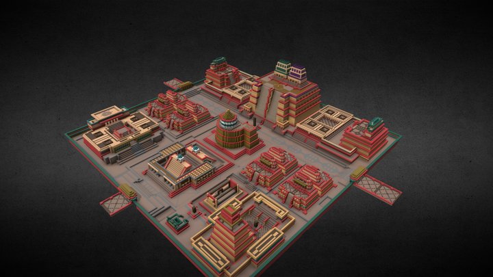 Voxel Tenochtitlan 3D Model