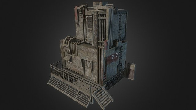 Sci-fi maintenance house 3D Model