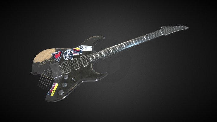 Johny Silverhand guitar 3D Model