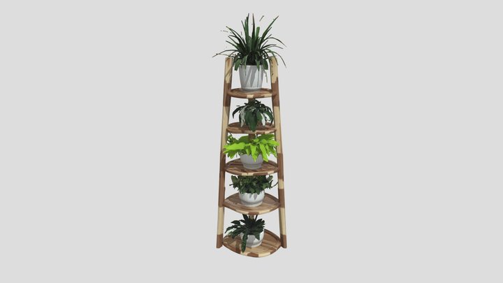 Corner Greenery Display 3D Model