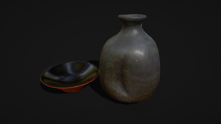 Sake Bottle 3D Model