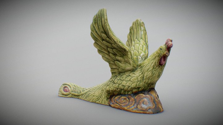Ceramics Rooster 陶制雄鸡 中国铜官窑 3D Model