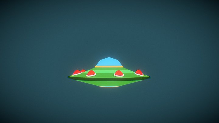 Spaceship (UFO) Low 3D Model