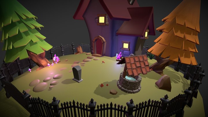 Witch house scene 3D Model