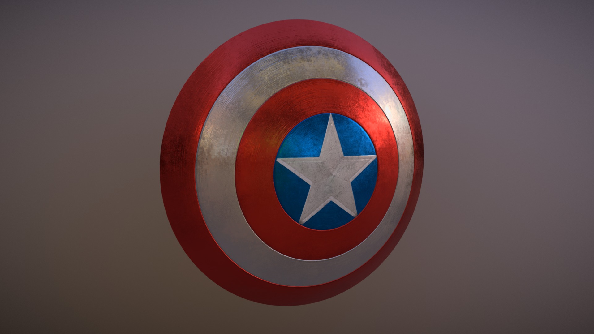 3D model Captain America Shield - This is a 3D model of the Captain America Shield. The 3D model is about logo.