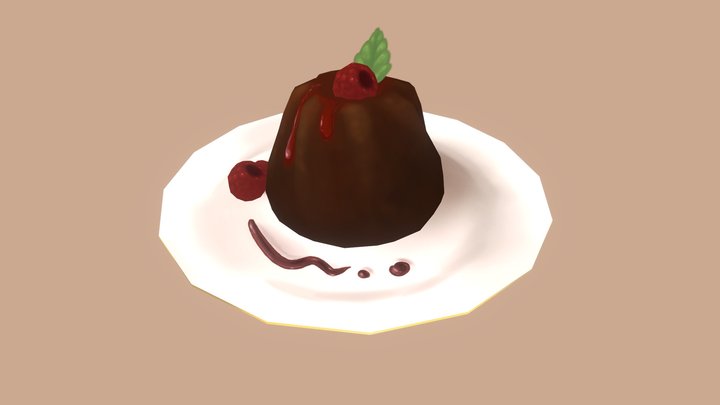 Berry bundt cake 3D Model