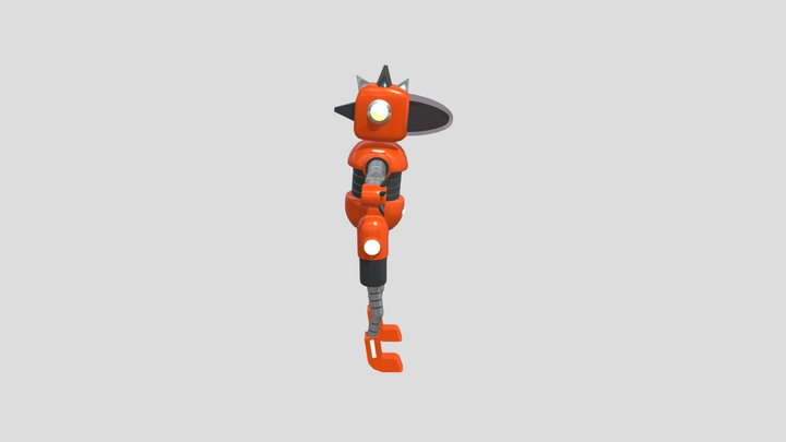 Robot Bec Orange 3D Model