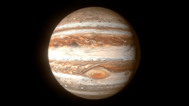 Realistic Jupiter 3D Model