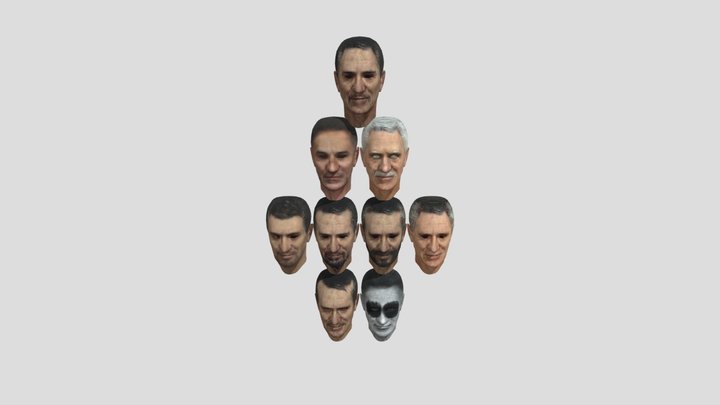 dafuq male 08 facemaps 3D Model