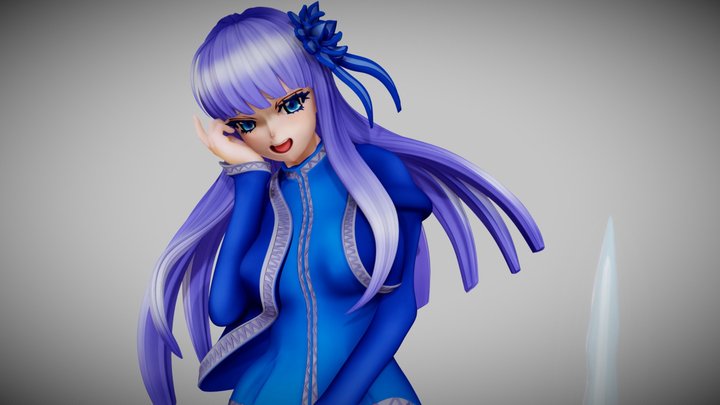 Mirai from kyoukai no kanata  3D model  3d model character Blender  character modeling Character modeling