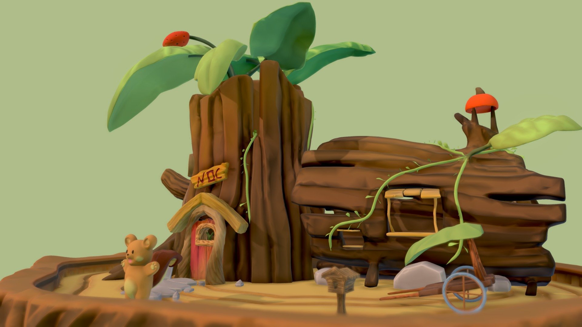 Stylised Whimsical Treehouse - 3D model by Julio C. (@juliolxn ...