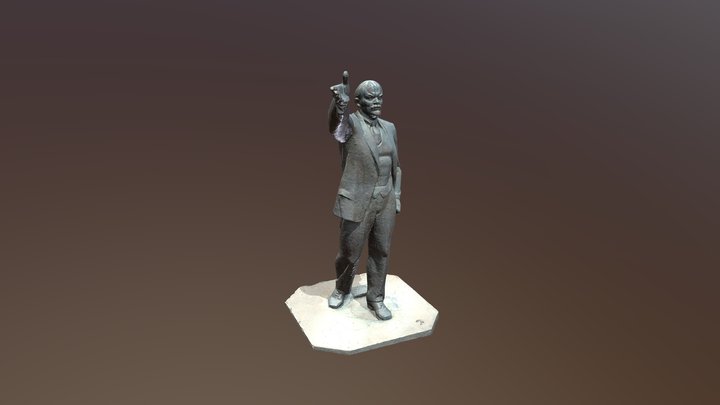Lenin memorial in Derbent city 3D Model
