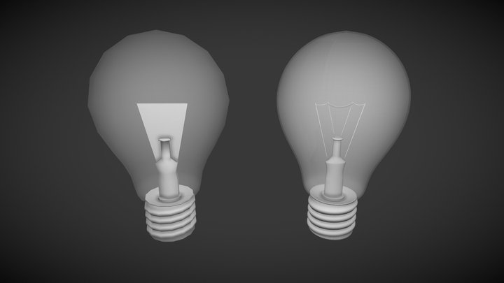 Light Bulb LP & HP 3D Model