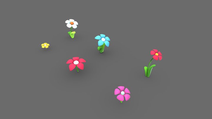 Flowers Pack 3D Model