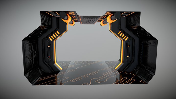 scifi corridor 3D Model