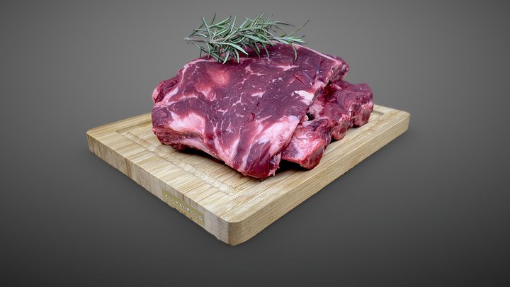 Beef rack of ribs 3D Model