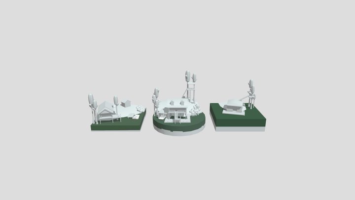 Forest Loner - Blockout 3D Model