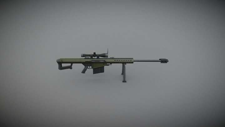 Barrett sniper rifle 3D Model
