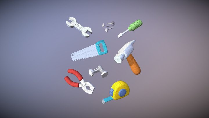 Cartoon tools 3D Model