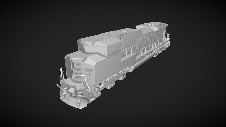 Union Pacific Train 3D Model