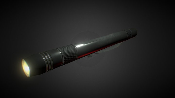 Tactical flashlight 3D Model