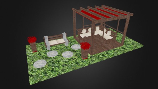 Angolo di giardino 3D 3D Model