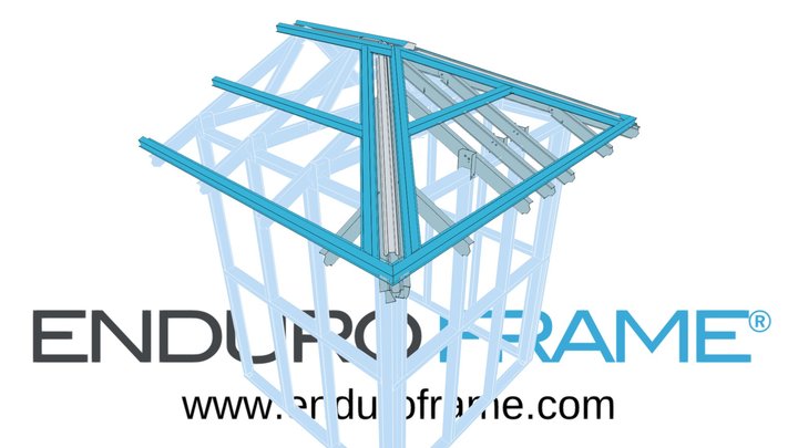 Hip installation with roof battens 3D Model