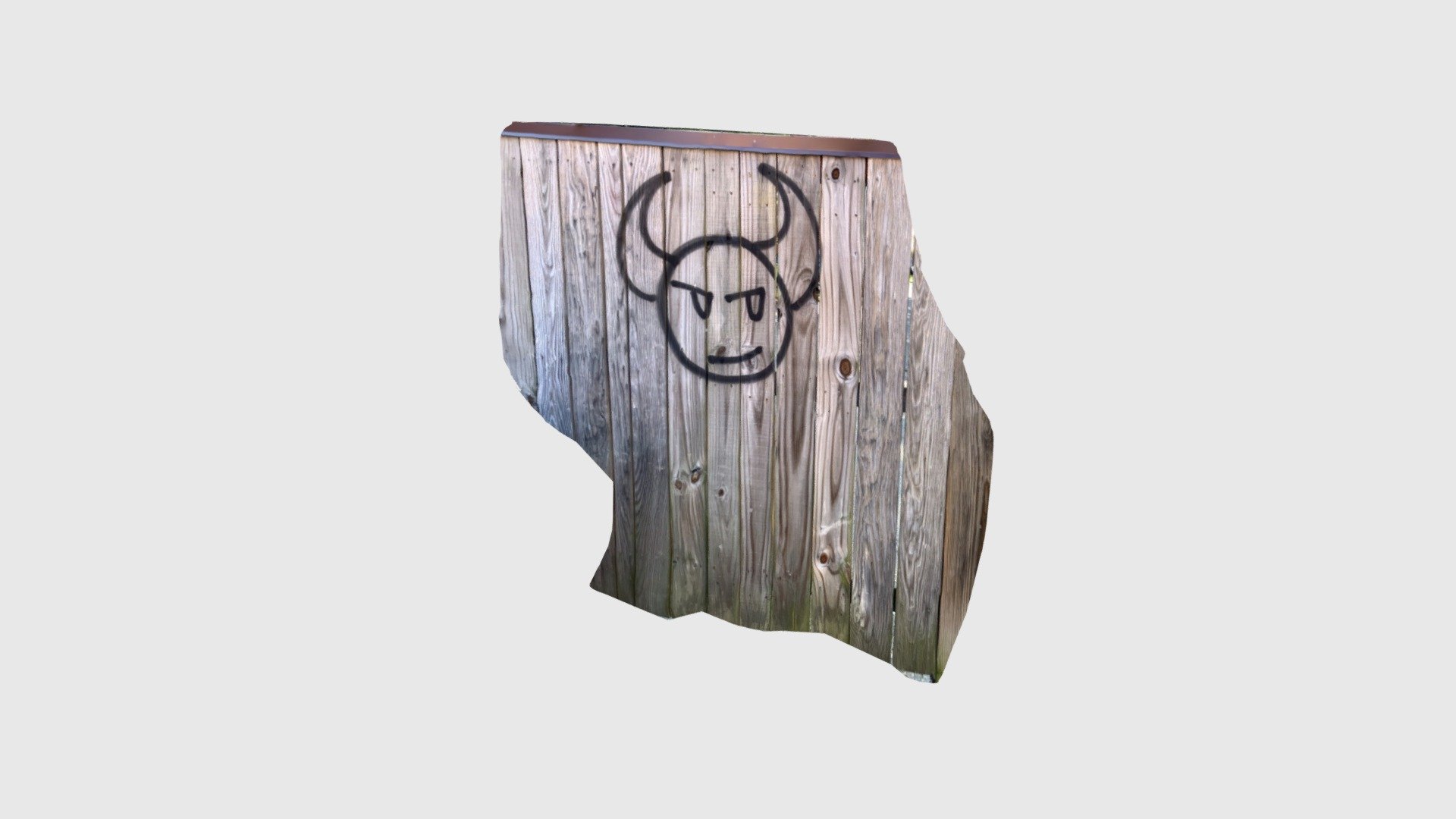 Horned head graffiti