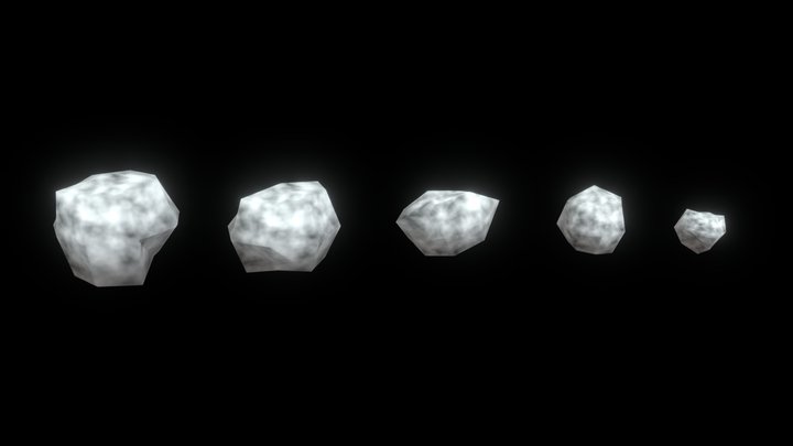 PS1 style low poly asteroids