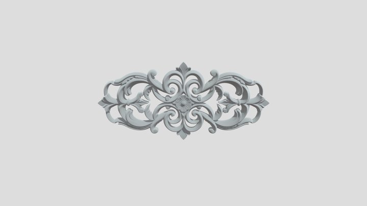 Ornate Floral Scrollwork – Free 3D Model STL