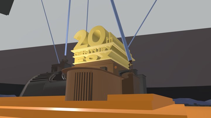 20th Century Fox 1994 logo remake V7 3D Model