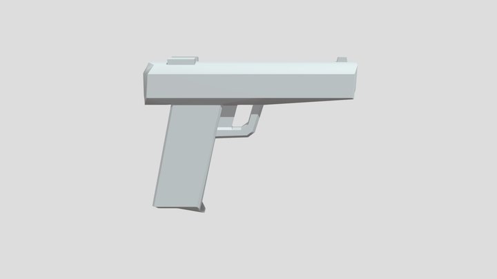 Pistol lowpoly 3D Model