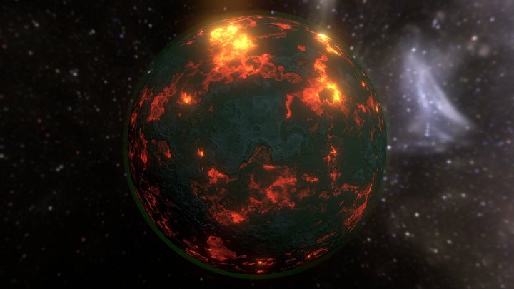 Lava Planet 3D Model