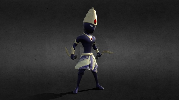 Kujang Warrior 3D Model
