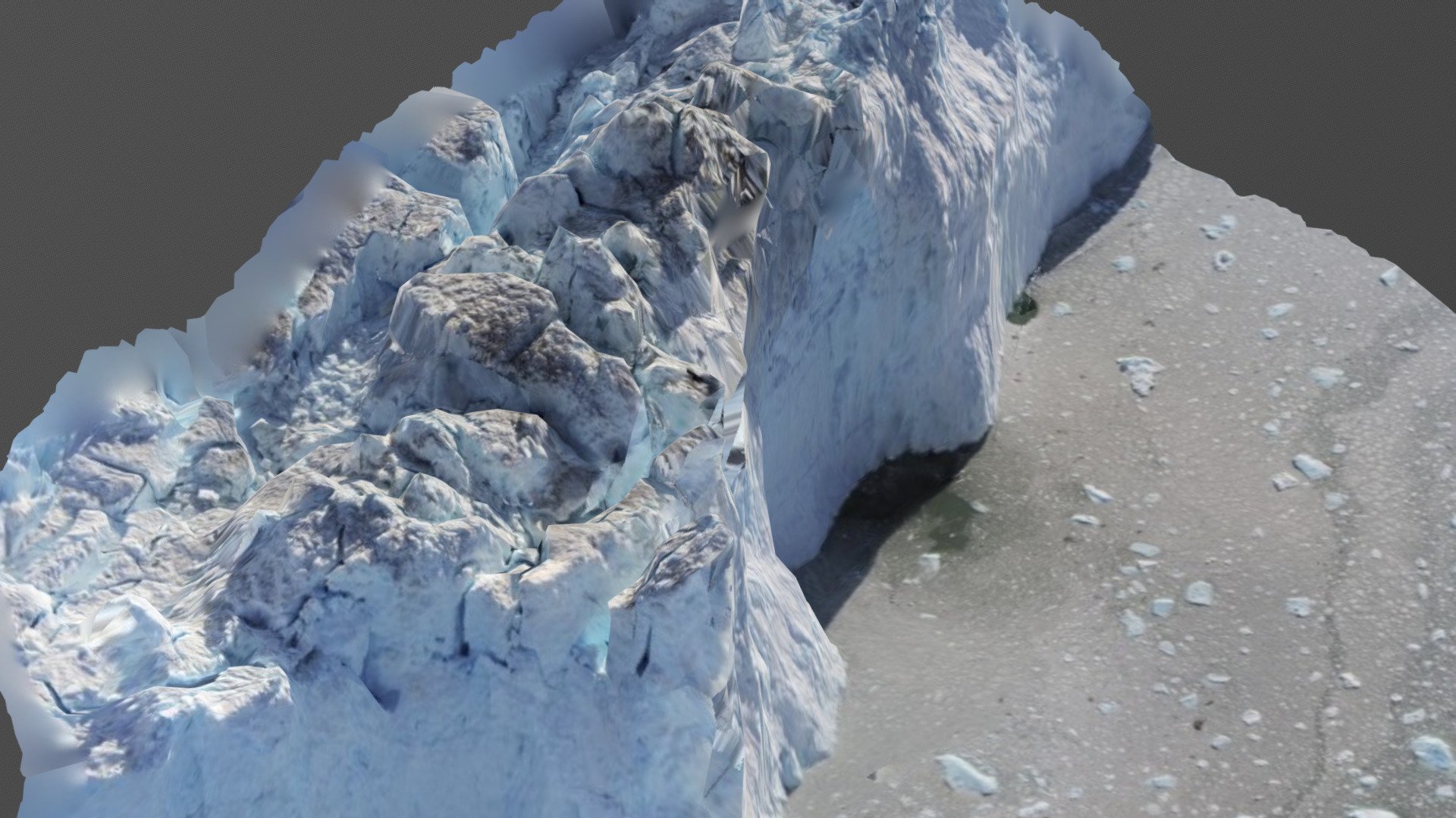 Fly like a bird above a glacier front - 3D model by accessarctic ...