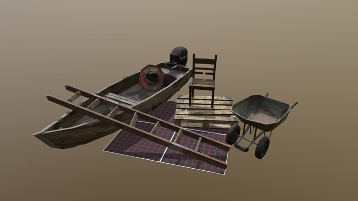DAE 5 Finished props - BY THE OCEAN 3D Model