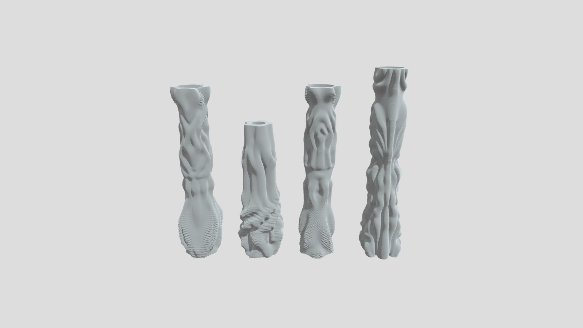 Four Twisted Columns - 3D model by inescardullo [994d3f3] - Sketchfab