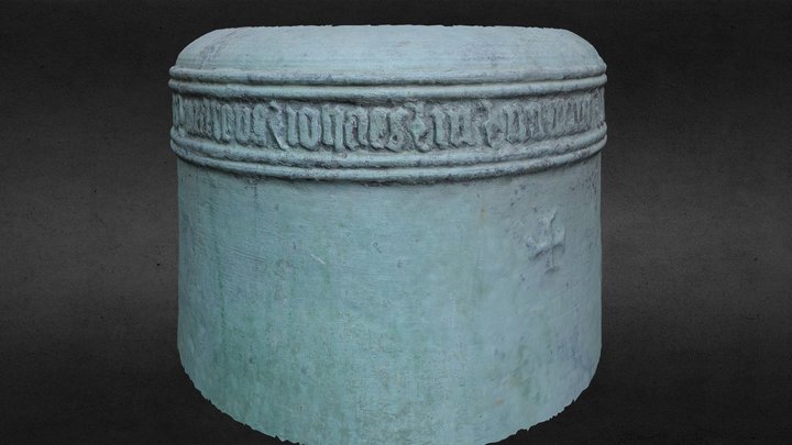 Nápis na gotickom zvone (Ladomerská Vieska) 3D Model