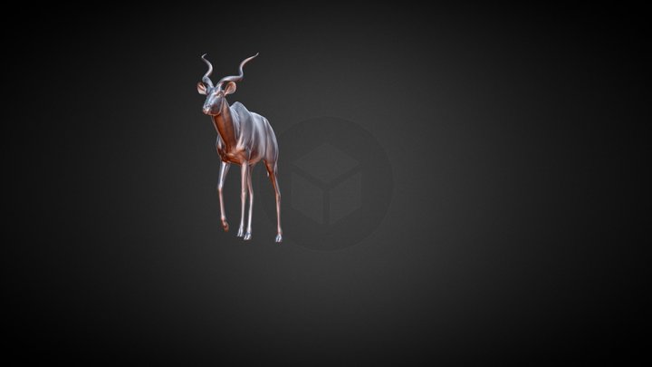 Greater Kudu Lo Poly 3D Model