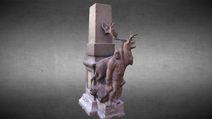 Pomor with a deer 3D Model