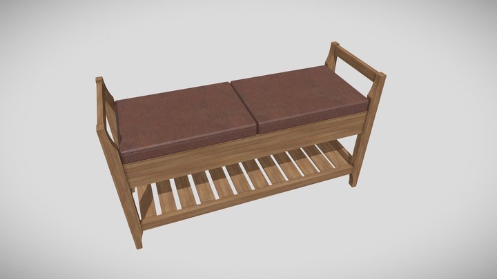 Скамья для прихожей Н Элегия. – Free 3D Model STL