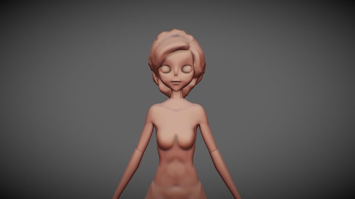 Anime female (Work In Progress) 3D Model