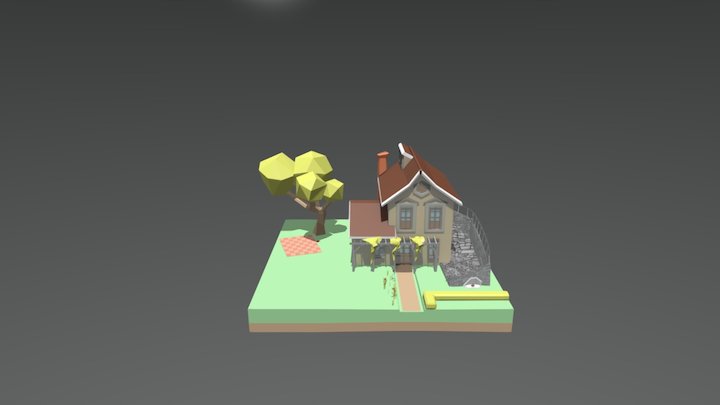 Low poly house 3D Model
