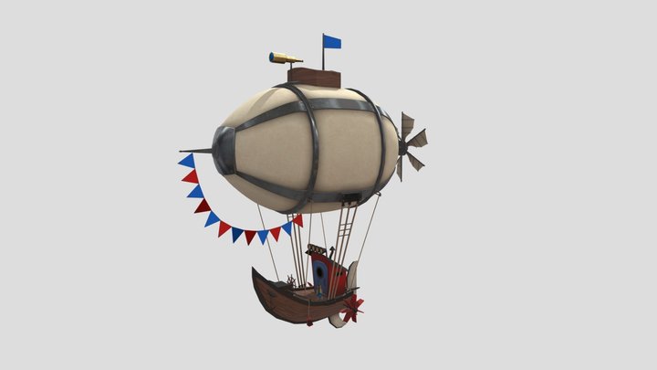 Boat Balloon 3D Model