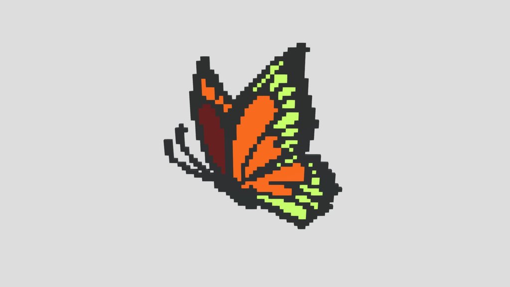 Butterfly voxel mosaic