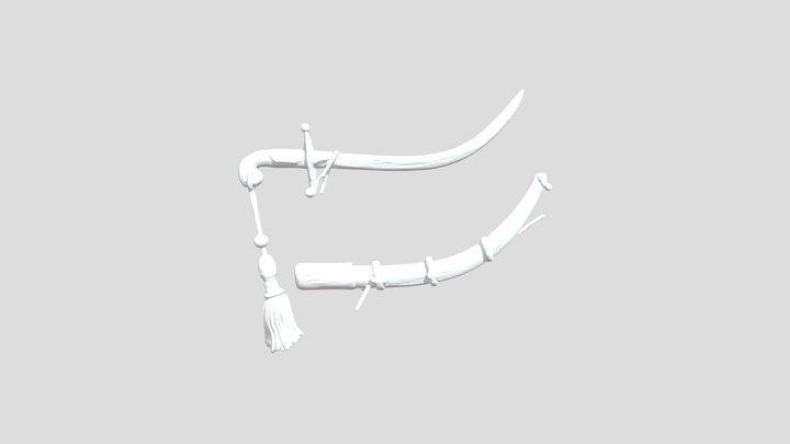 Sable curvo de San Martin 3D Model